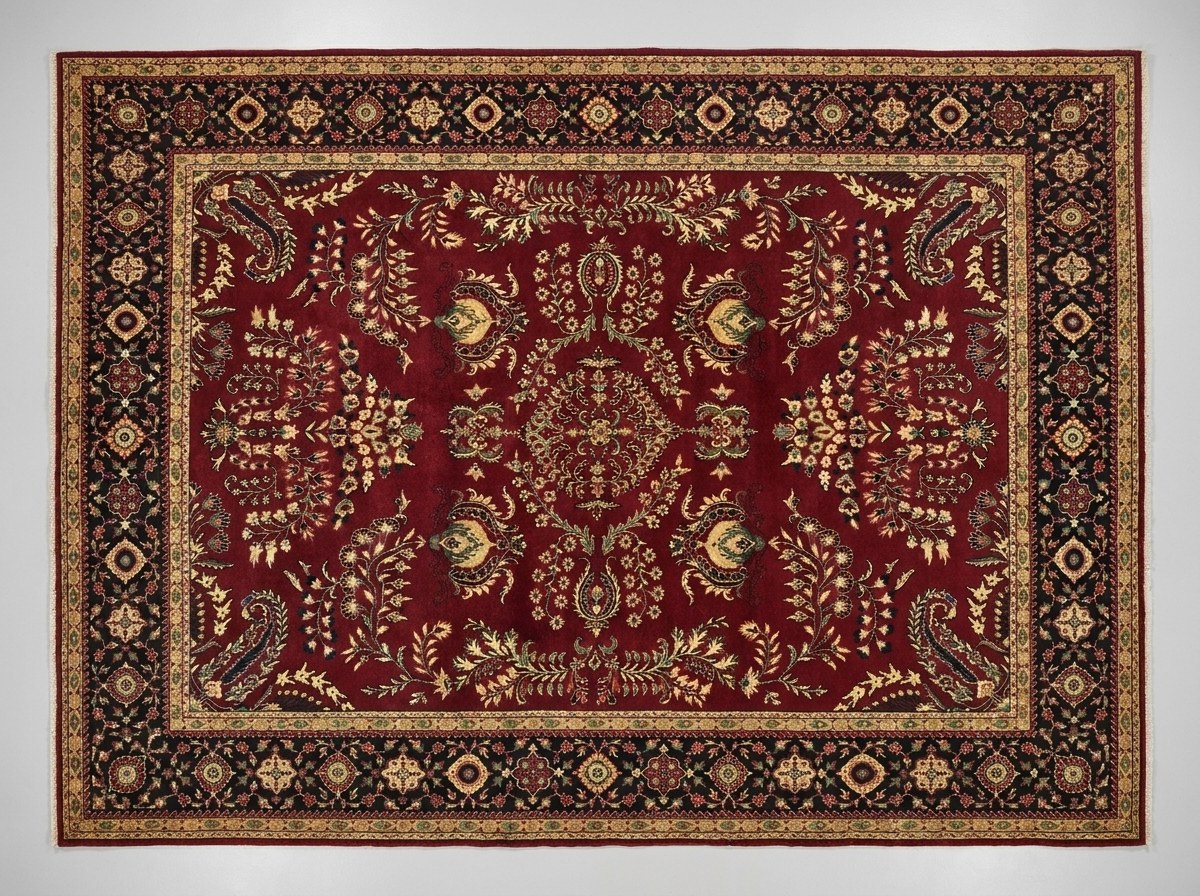 Burgundy Mahal Allover