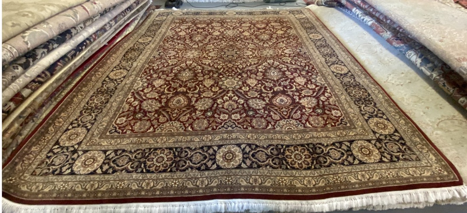 Burgundy Kashan Floral