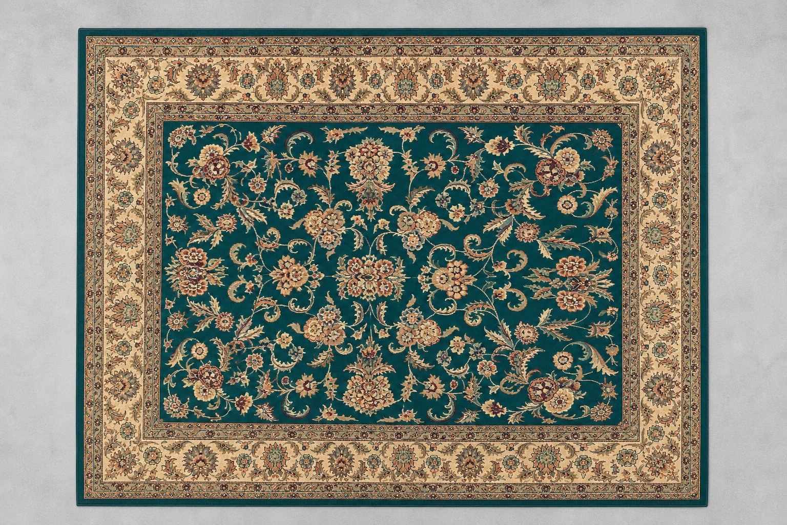 Teal Allover Floral