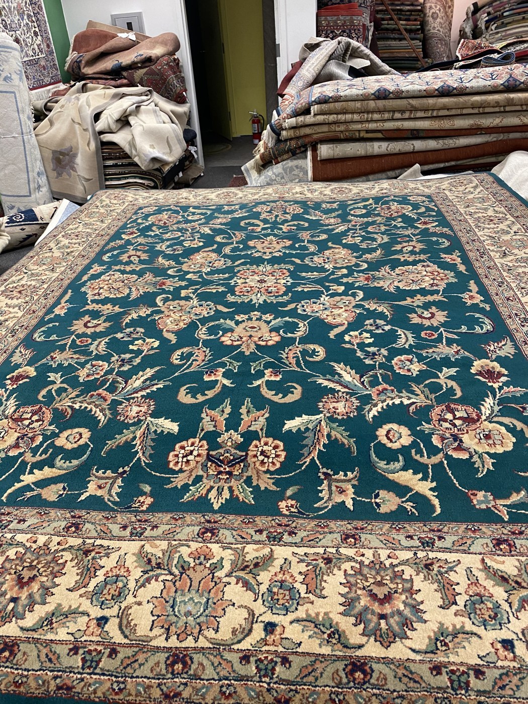 Teal Tabriz Medallion