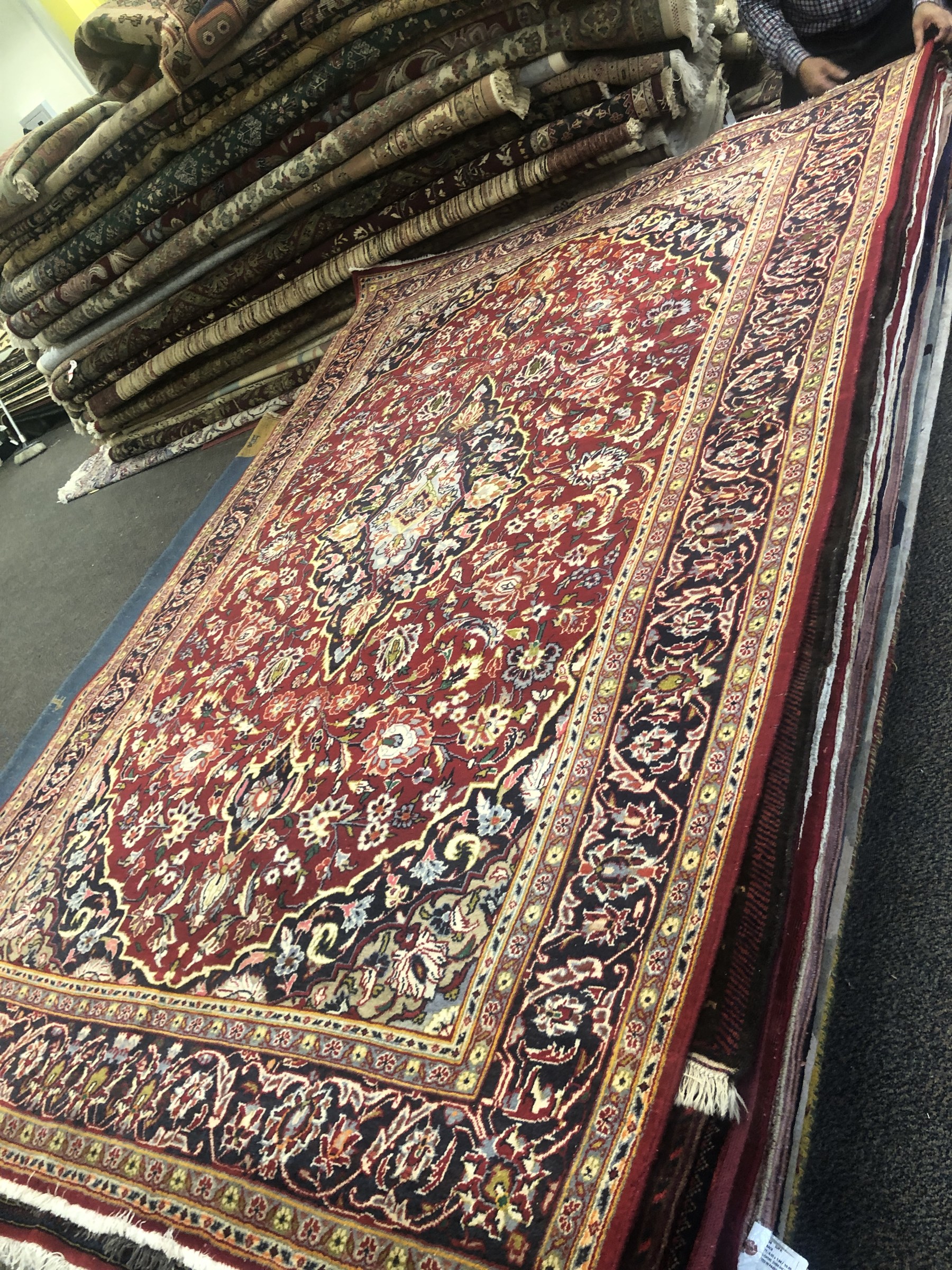Red Ivory Medallion Rug