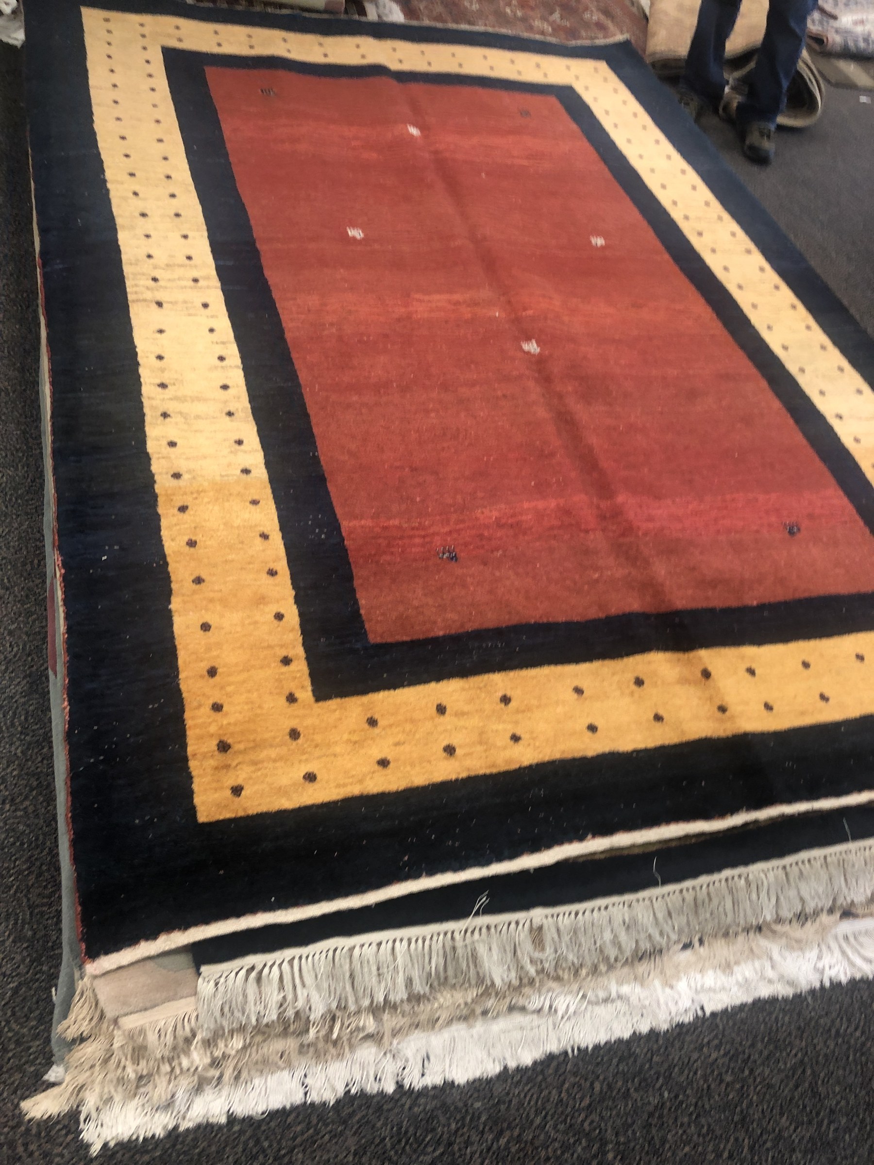 Rust Gold Border Rug