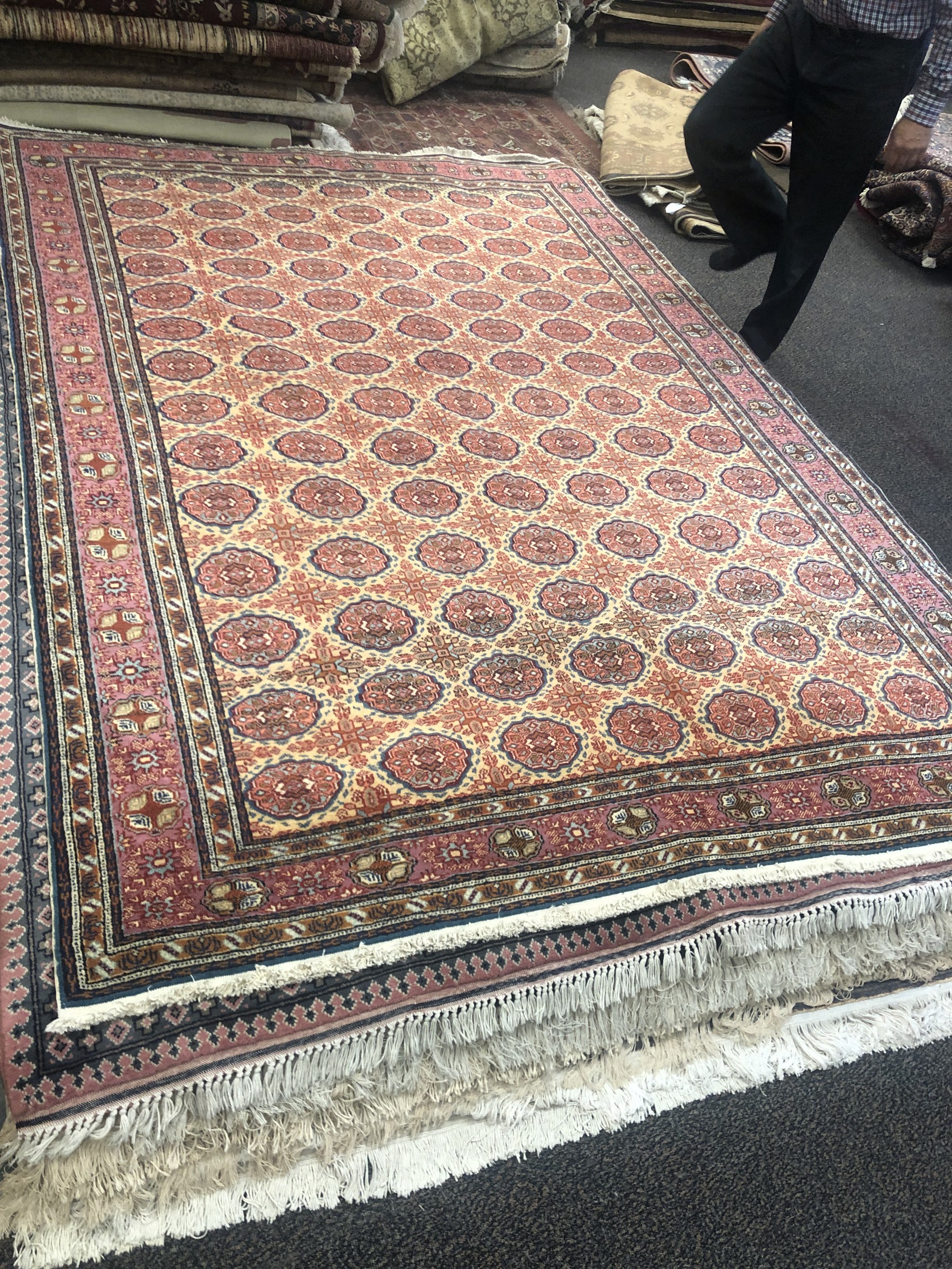 Rust Ivory All-Over Rug