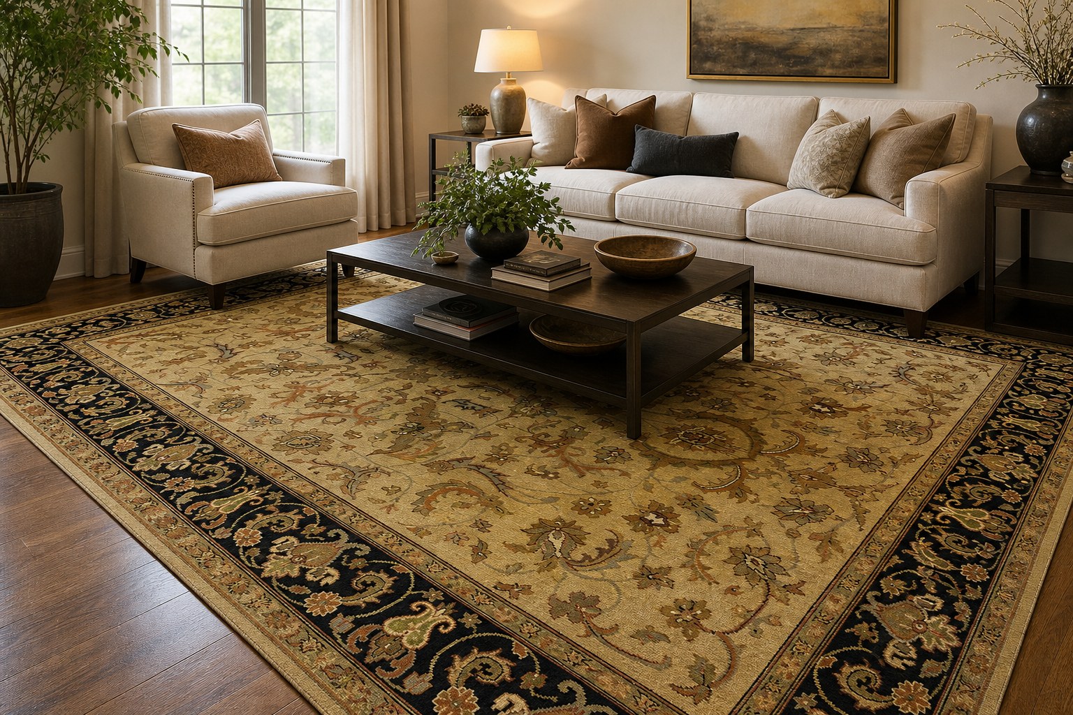 Gold Allover Floral
