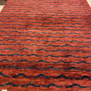 New Arrivals hand knotted rust gabbeh area rug